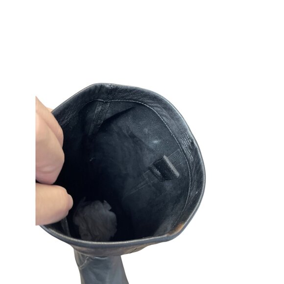 Frye Slouch Womans Black Leather Below Knee Riding Boots SZ 8M SKU 9399 - Picture 11 of 12